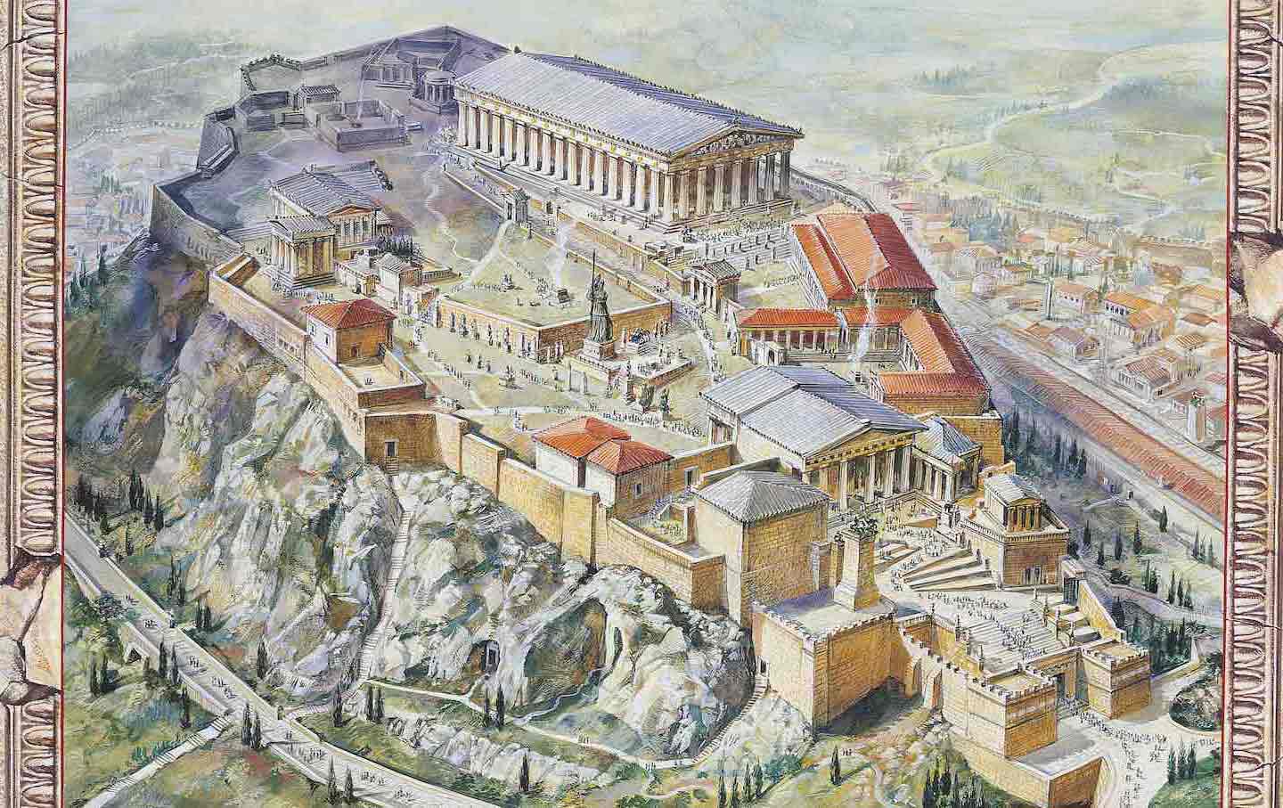 A view of Athens, Greece (circa 1900).